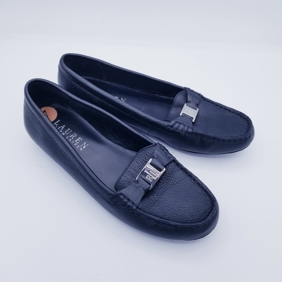 Ralph Lauren Careigh Black Leather Loafers, size 7 - Picture 8 of 13